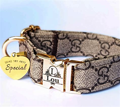 fake gucci dog collar|designer dog collars large dogs.